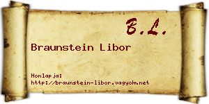 Braunstein Libor névjegykártya